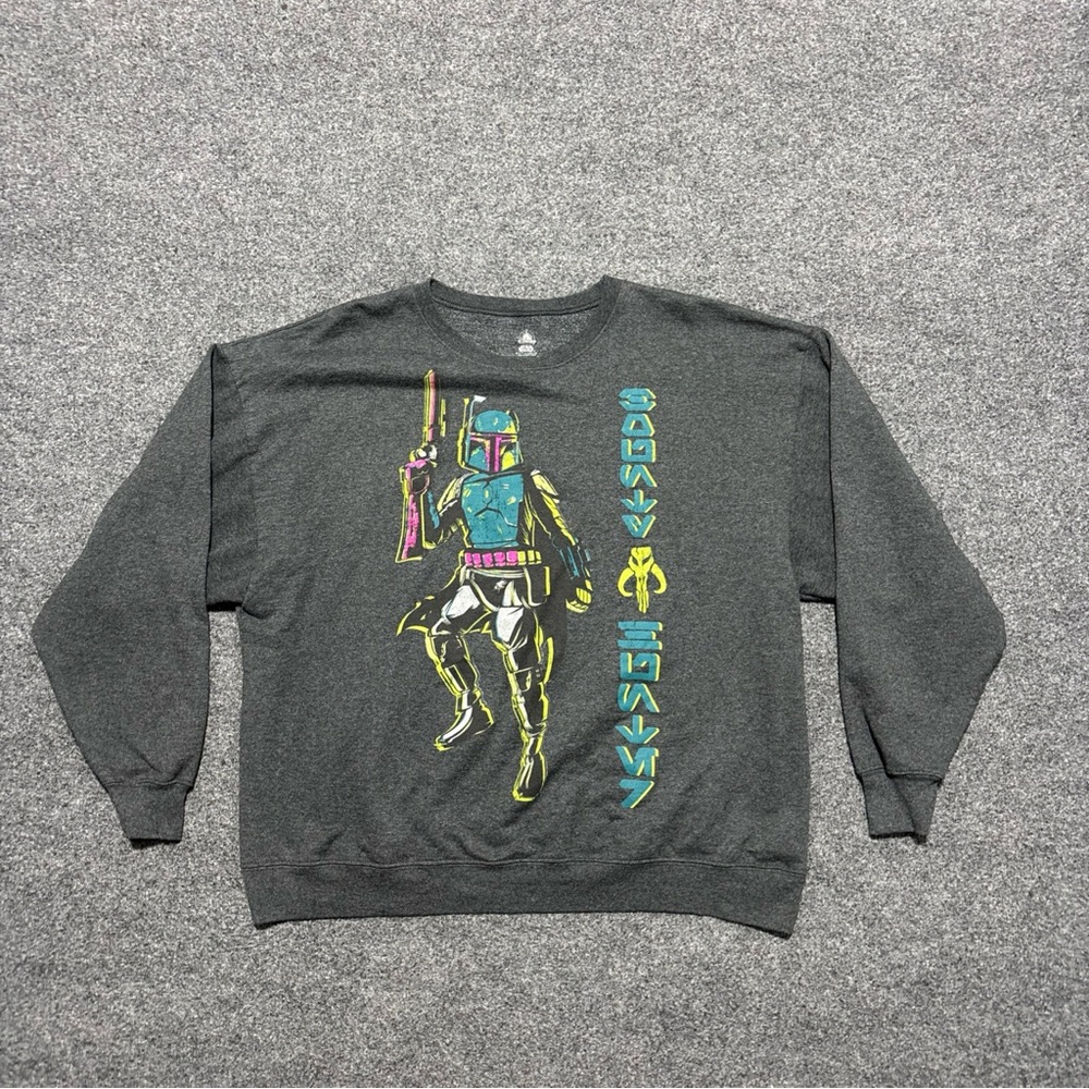 Disney Star Wars Boba Fett Graphic Dark Gray Sweater